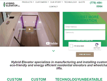 Tablet Screenshot of hybridelevator.ca